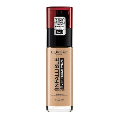 Base L'Oréal Paris Infallible 24H Fresh Wear 470 Radiant Honey