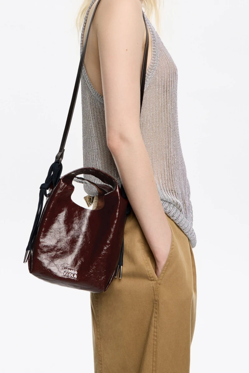 Bimba y Lola BOLSO DE MANO PIEL BORDO
