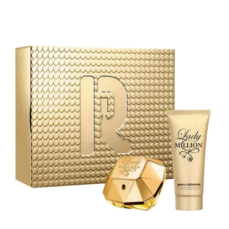 Cofre Rabanne Pefume Lady Million EDP 80ml + Body Lotion 100ml