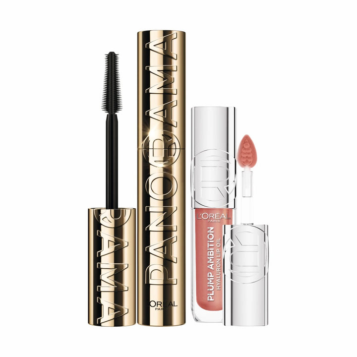 Pack Maybelline New York - Máscara De Pestañas Voluminous Panorama + Labial Plump Ambition Worth It